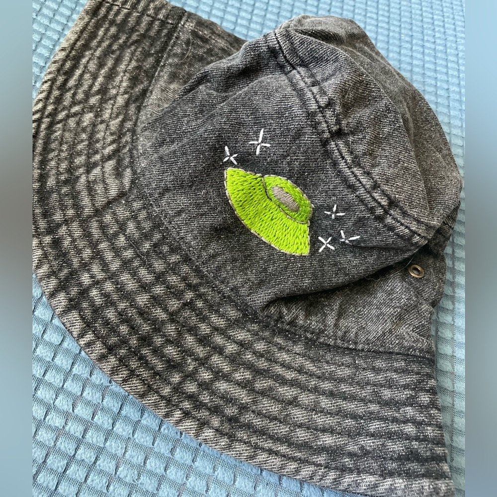 Embroidered UFO Bucket Hat